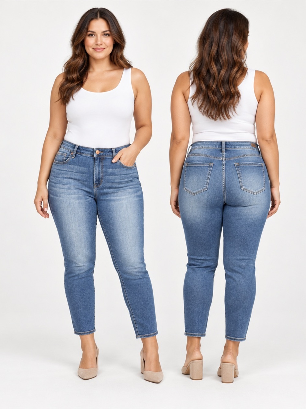 1822 Denim Petite Ankle Skinny Jeans Size 16P Blue NWT